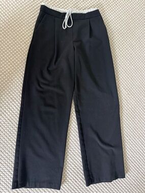 Zara Black Straight-Leg Trousers